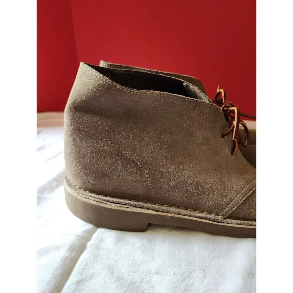 Clarks Men’s 82285 Bushacre 2 Desert Natural Tan Chukka Boots Suede Size 13 M